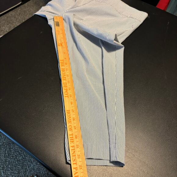 HOPE & HARLOW Striped Blue White Capri Cropped Pull on Pants Womens Size 1X - Picture 5 of 7